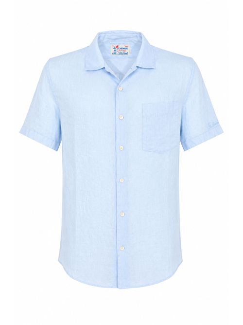 Camicia Sfinos in lino Azzurro Mc2 Saint Barth | SIF000200555L